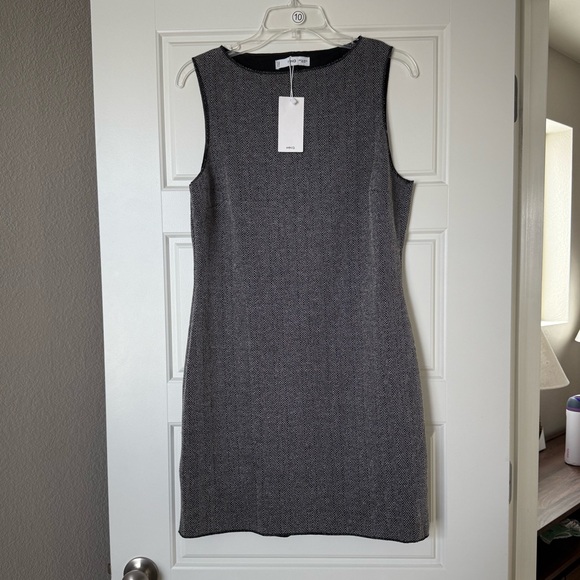 NWT Mango Women’s Black and Gray Short Knitted Mini Dress - Picture 9 of 14